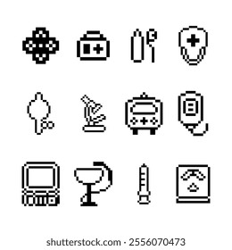 medical bundle set pixel art