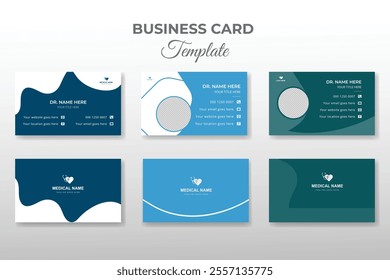 Medical business card design template