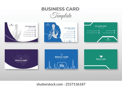 Medical business card design template