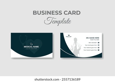 Medical business card design template