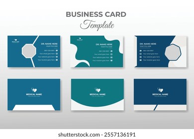 Medical business card design template