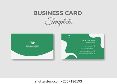 Medical business card design template