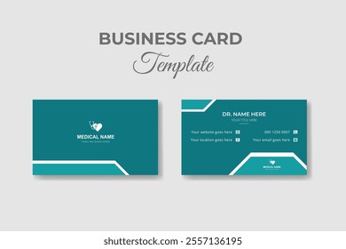 Medical business card design template