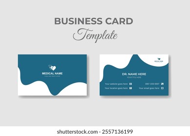 Medical business card design template