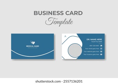 Medical business card design template