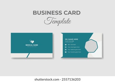 Medical business card design template