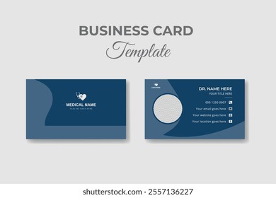 Medical business card design template