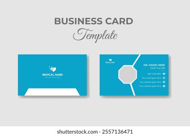 Medical business card design template