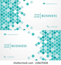 Medical business card template - vector illustration