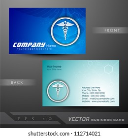 Medical Business Cards Or Visiting Card. EPS 10.
