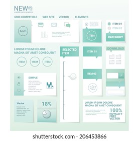 Medical or business color concept web or brochure graphics set elements