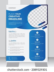 Medical business flyer brochure design Template, A4 Poster and business report design, Flyer mock up with simple and creative concept