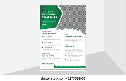 Medical Business Flyer Design Geometric Shape