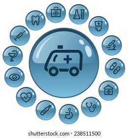Medical button set