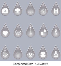 Medical button set .vector.eps10