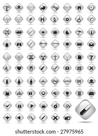 Medical  buttons. Vector