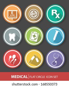 Medical buttons,Colorful version