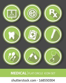 Medical buttons,Green version
