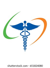 Medical  caduceus logo