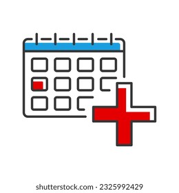 Medical Calendar icon. Hospital sign. Vector illustration