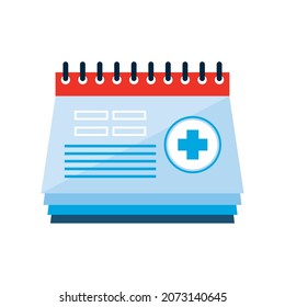 Medical Calendar Icon Vector Isolated