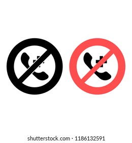 medical call ban, prohibition icon. Simple glyph vector of medicine for UI and UX, website or mobile application