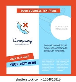 Medical call Company Brochure Template. Vector Busienss Template