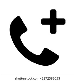 Medical Call Icon, Medical Assistance Call, Emergency call icon vector from hospital, vector illustration on white background