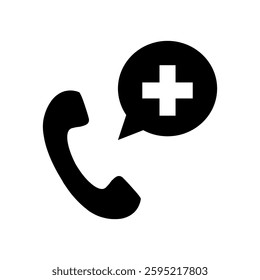 Medical call icon, emergency call icon. flat vector illustration design.