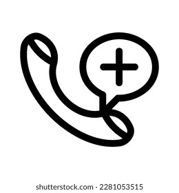 medical call icon or logo isolated sign symbol vector illustration - high quality black style vector icons
