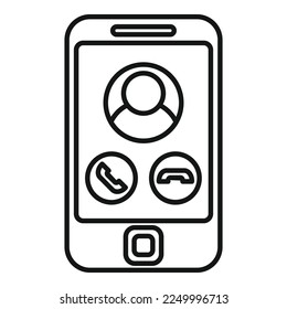 Medical call icon outline vector. Health patient. Care clinic