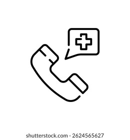 Medical call icon. Simple medical call icon for social media, app and web design. Vector illustration.