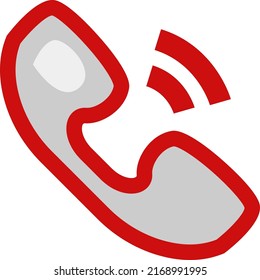 Medical call, illustration, vector on a white background.