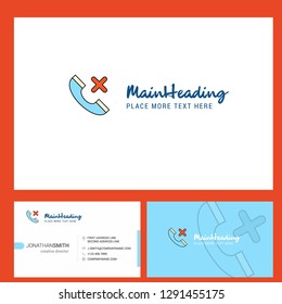 Medical call Logo design with Tagline & Front and Back Busienss Card Template. Vector Creative Design