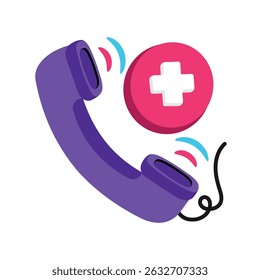 Medical Call Vector-Stil-Symbol. EPS 10-Datei