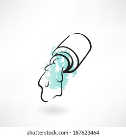 medical can grunge icon