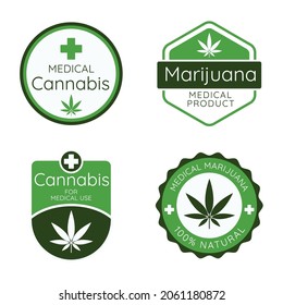 Medical Canabis Marijuana Emblem Logo