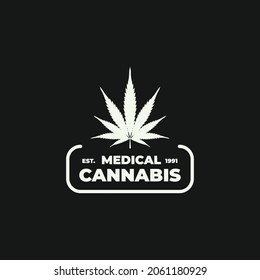 Medical Canabis Marijuana Emblem Logo