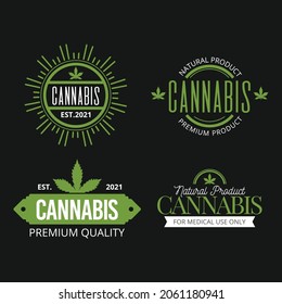 Medical Canabis Marijuana Emblem Logo