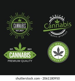 Medical Canabis Marijuana Emblem Logo