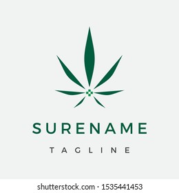 Medical Cannabidiol logo vector icon illustration