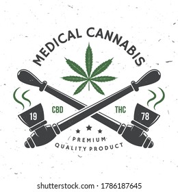 Medical Cannabis Badge Label Cannabis Leaf Stock Vector (Royalty Free ...