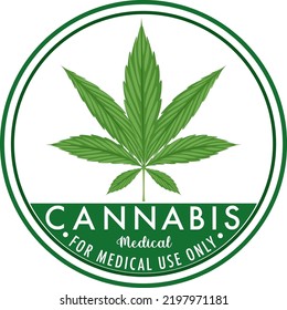 Medical Cannabis Badge Logo Illustration