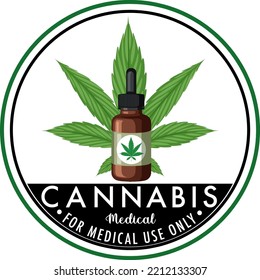 Medical Cannabis Badge Logo Illustration