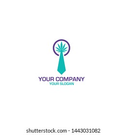 Medical Cannabis Business Logo Design Vector