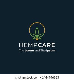 Medical Cannabis or Hemp oil Logo Icon Template. Editable Vector File