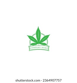 Medical cannabis leaf logo and  Medical Canada Leaves Health simple Logo