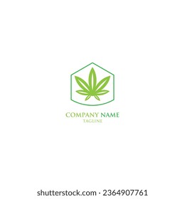 Medical cannabis leaf logo and  Medical Canada Leaves Health simple Logo