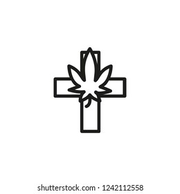 Medical cannabis line icon. Drug, therapy, herbal medicine. Cannabidiol concept. Vector can be used for topics like pharmacy, medicine, healthcare