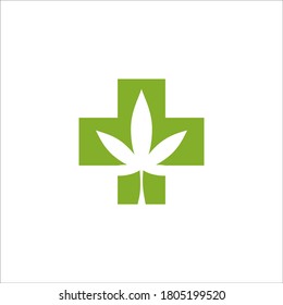 medical cannabis logo design vector sign
